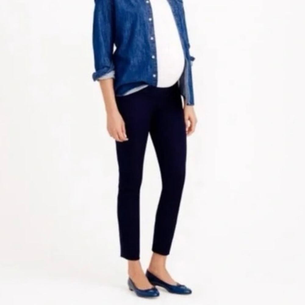 J. Crew Navy Blue Side Panel Maternity Minnie Pants Size 12